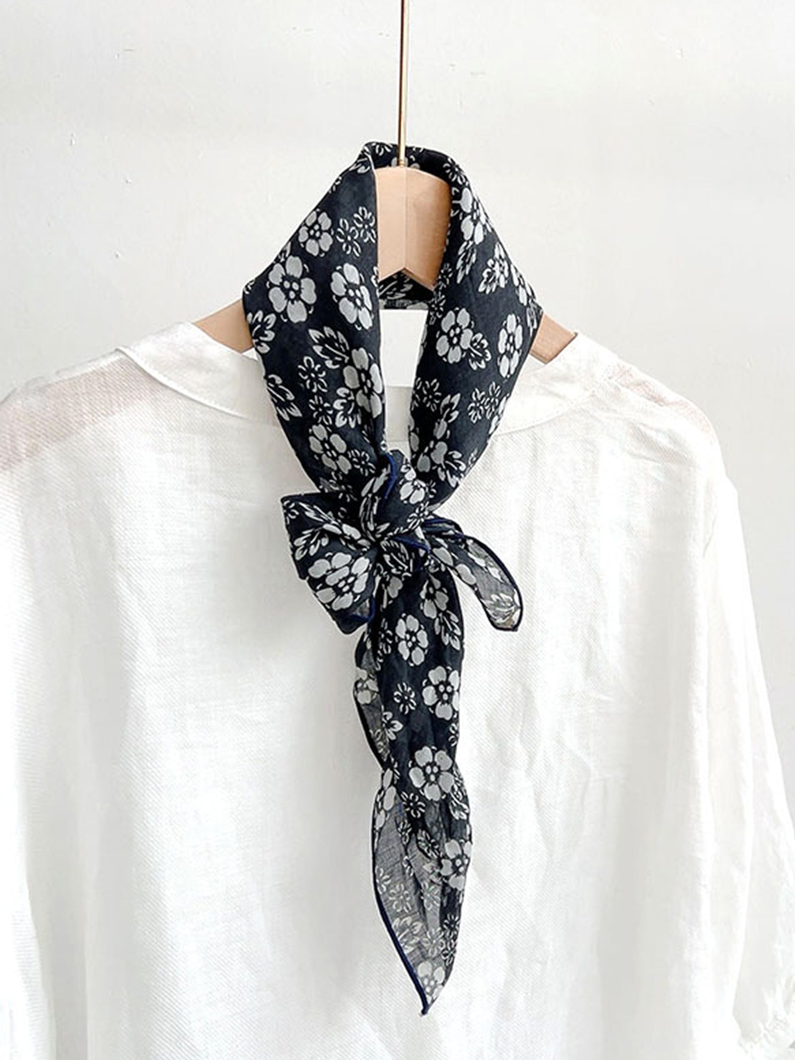 Ramie Vintage Print Handkerchief by LINTICO