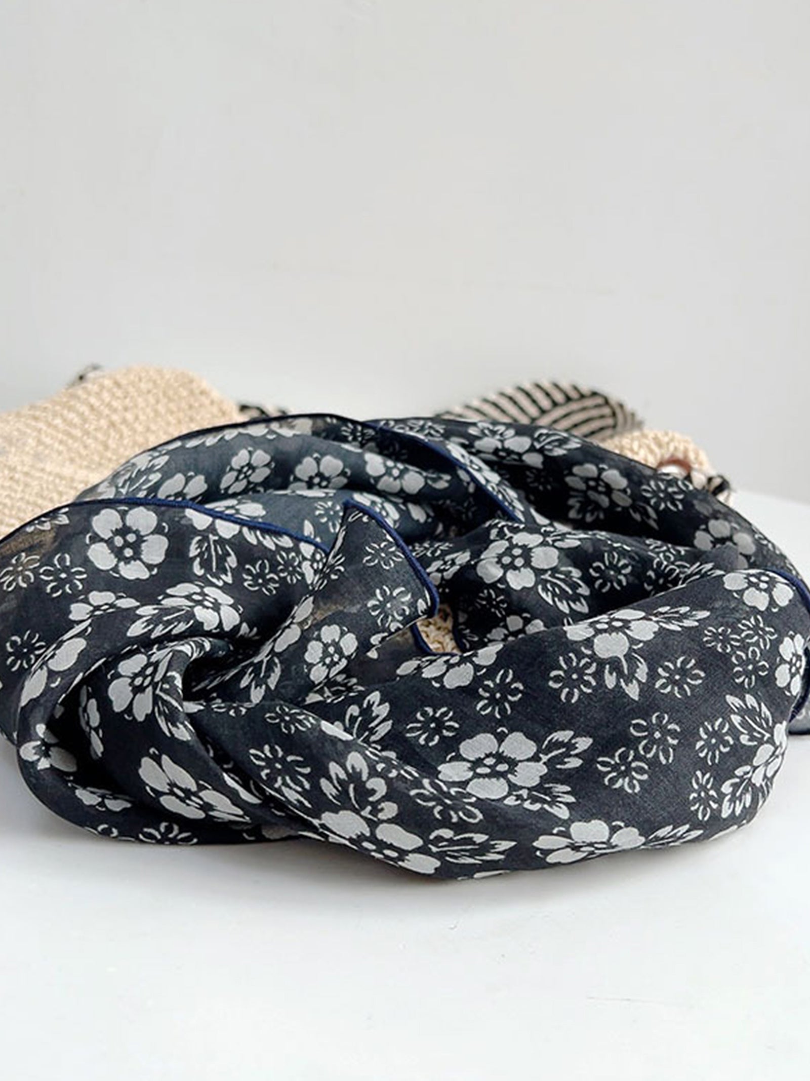 Ramie Vintage Print Handkerchief by LINTICO