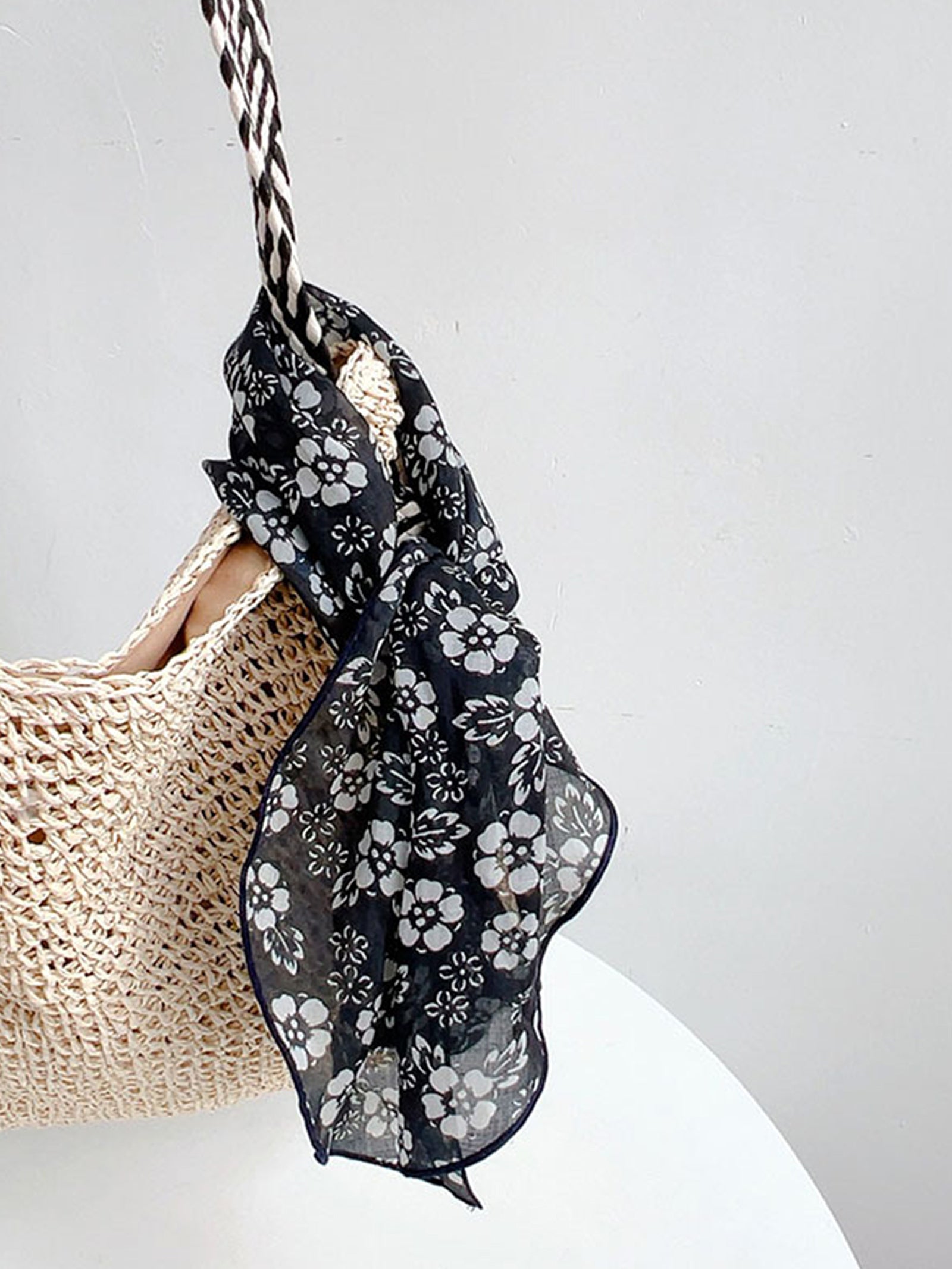 Ramie Vintage Print Handkerchief by LINTICO