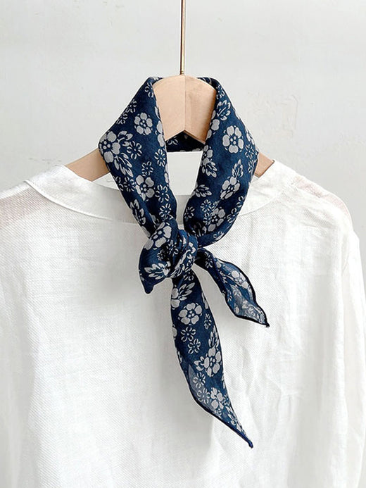 Ramie Vintage Print Handkerchief