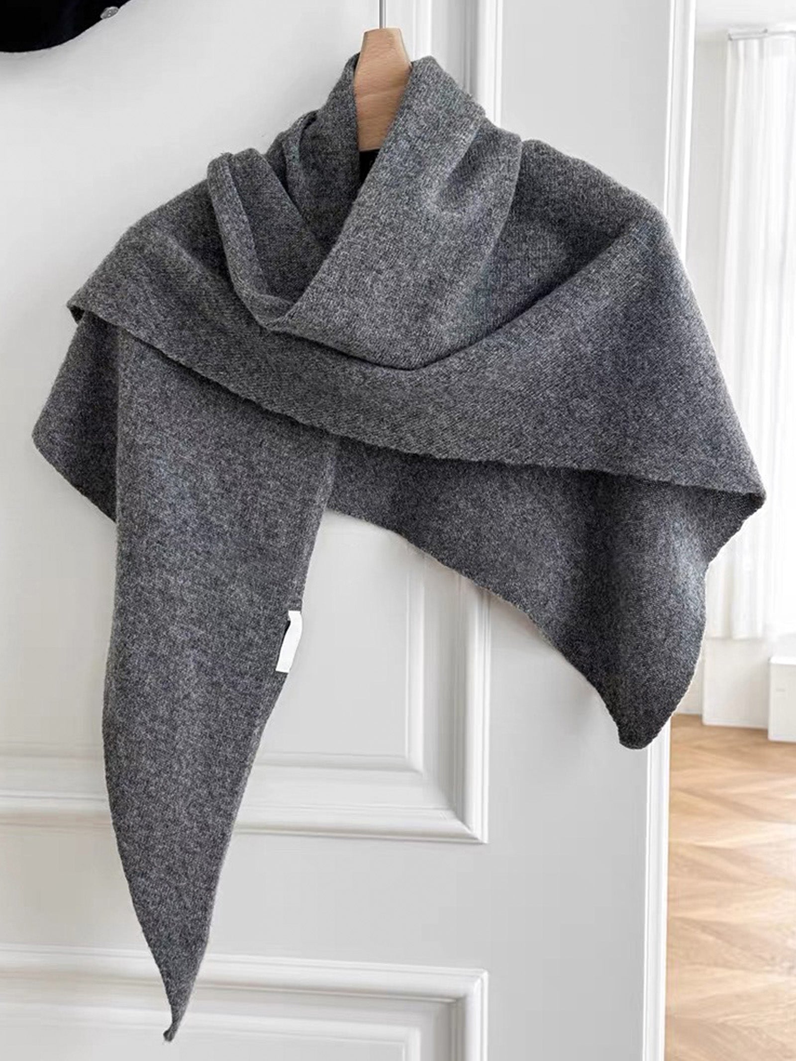 100% Australian Wool Hand-Knit Shawl Scarf