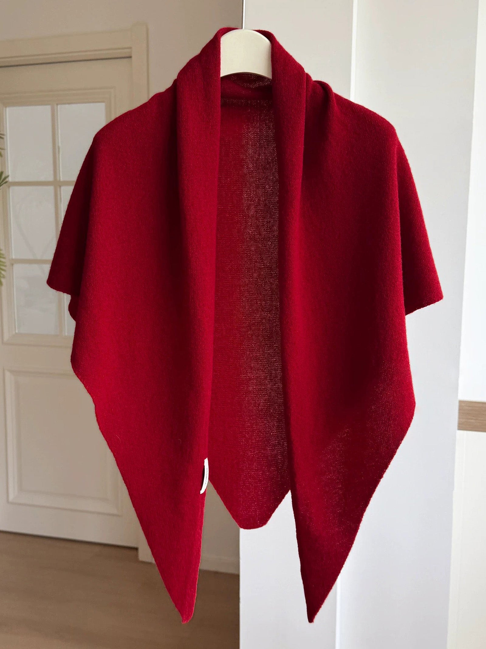 100% Australian Wool Hand-Knit Shawl Scarf