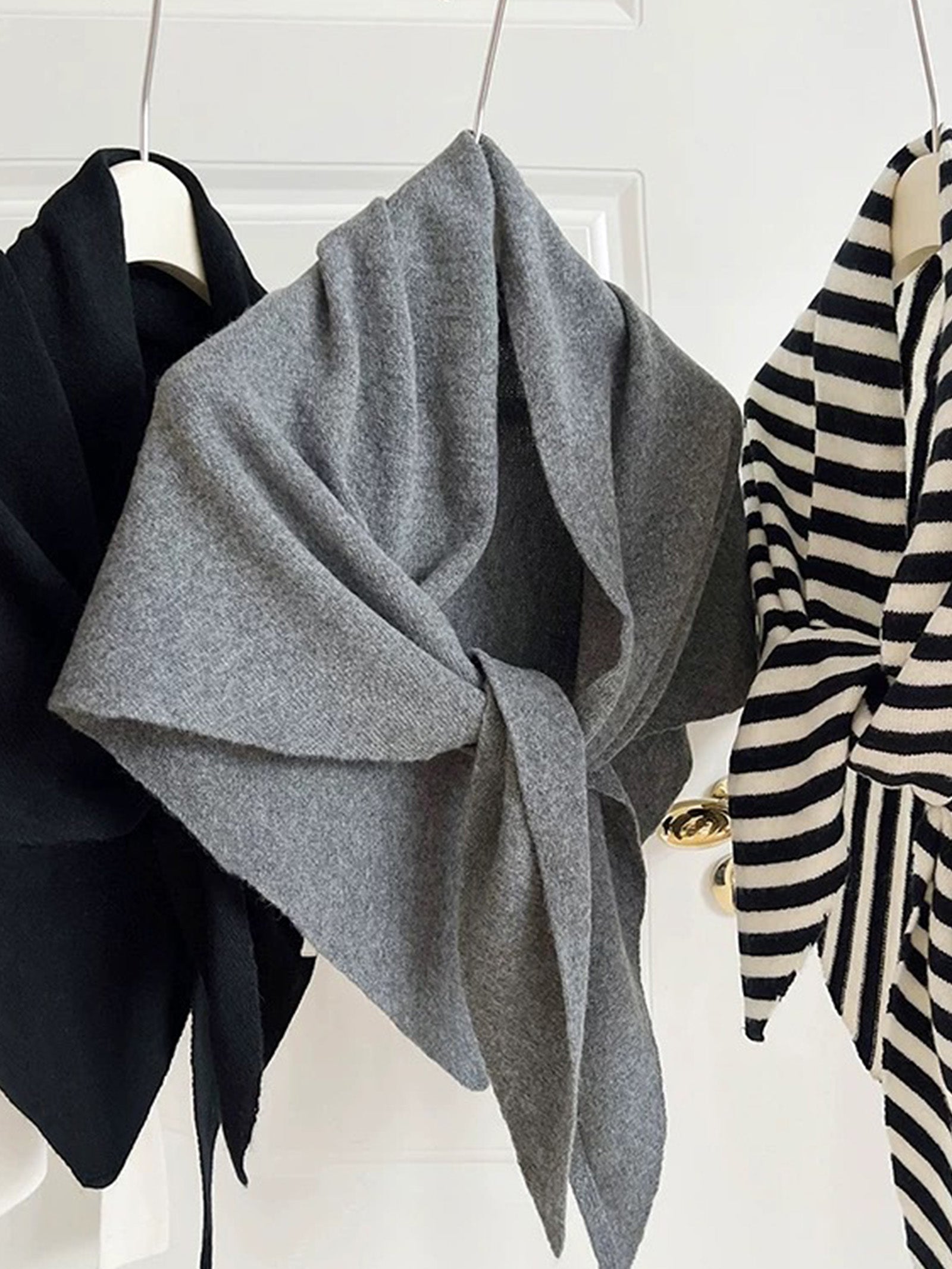 100% Australian Wool Hand-Knit Shawl Scarf