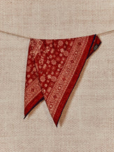 Wool Silk Printed Neck Square Scarf by LINTICO for women