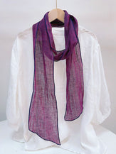 100% Linen Hand-Tie-Dyed Scarf by LINTICO for women