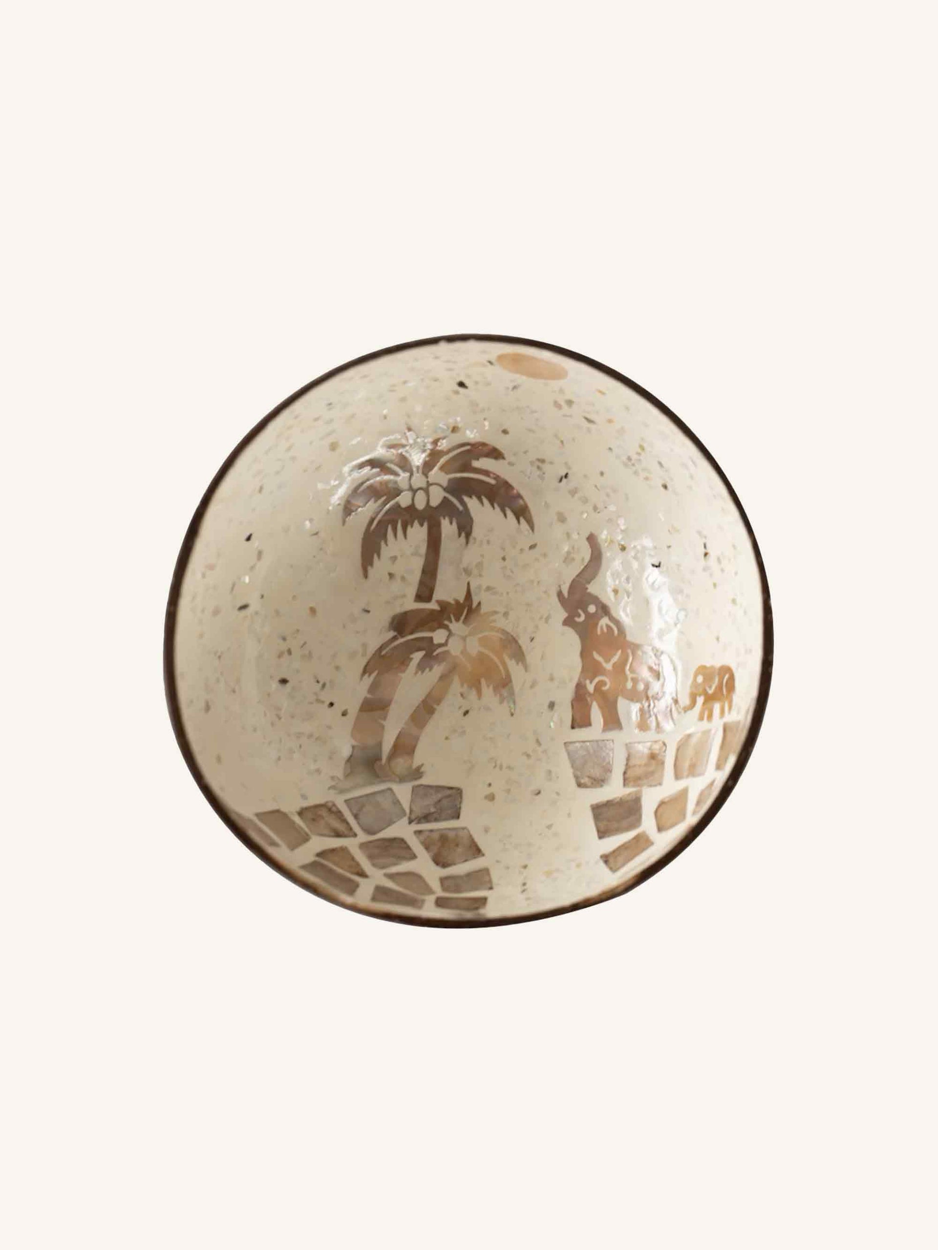 HANDMADE SHELL COCONUT BOWL DECOR