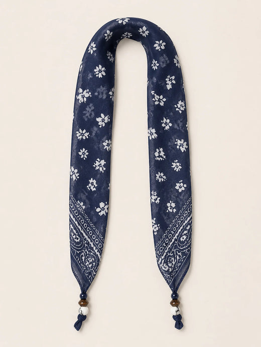Bohemian Floral Multi-Functional Silk Scarf