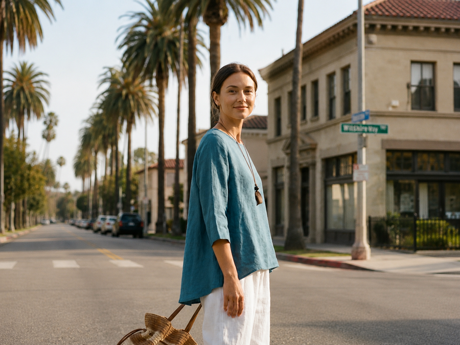 LINTICO linen dress made for movement