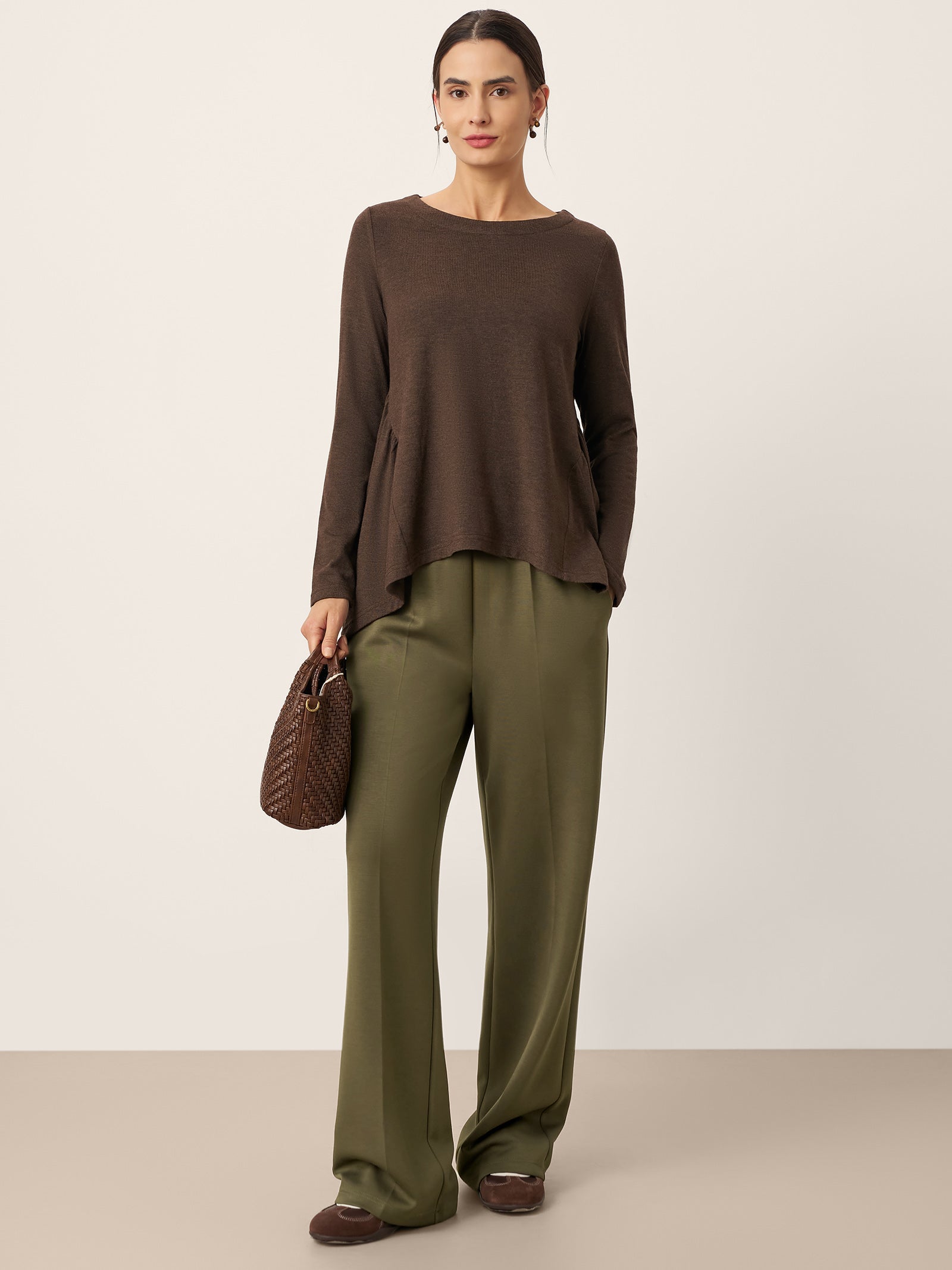 Cotton Drawstring Wide Leg Pants CHELSEA