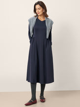 Pleated Waist Midi Dress BEATRICE by LINTICO for women