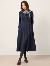 Pleated Waist Midi Dress BEATRICE by LINTICO for women
