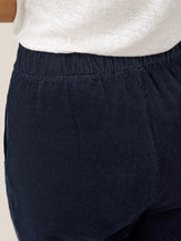 Cotton Elastic Waist Tapered Pants NIKKI by LINTICO for women