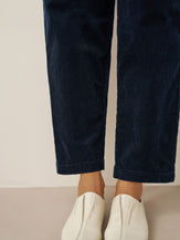 Cotton Elastic Waist Tapered Pants NIKKI by LINTICO for women