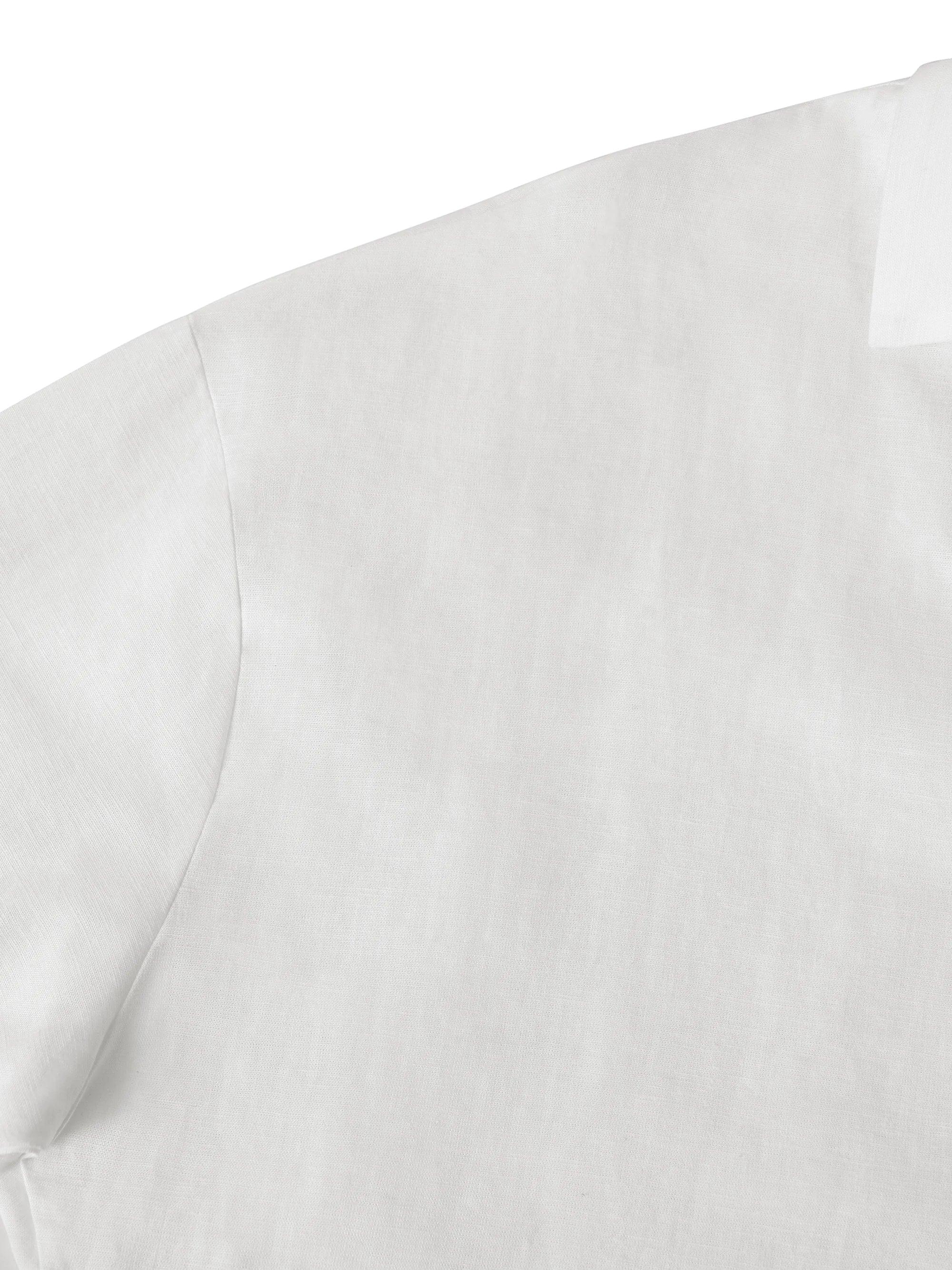 Linen Oversized Fit Pocket Shirt ELOWEN - TOPS-Linen Blouses