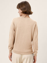 100% Extra-Fine Merino Wool Essential Crew Neck Knit Sweater BRIDGET by LINTICO for women
