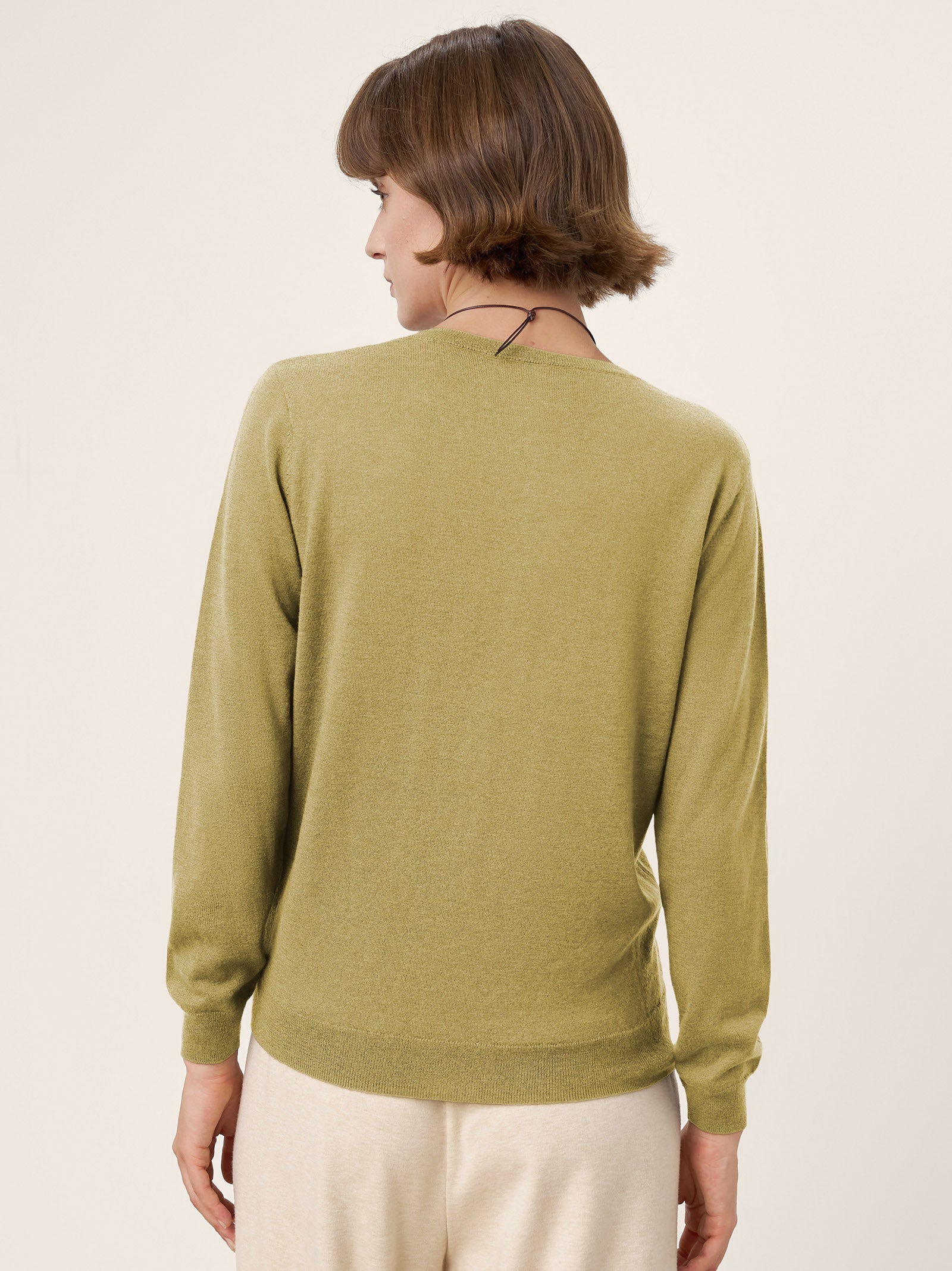 100% Extra-Fine Merino Wool Essential Crew Neck Knit Sweater BRIDGET by LINTICO for women