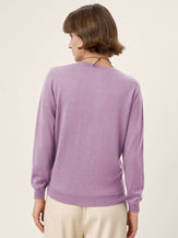100% Extra-Fine Merino Wool Essential Crew Neck Knit Sweater BRIDGET by LINTICO for women