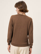 100% Extra-Fine Merino Wool Essential Crew Neck Knit Sweater BRIDGET by LINTICO for women