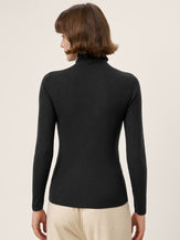 100% Extra-Fine Merino Wool Turtleneck Knit Sweater JOLENE by LINTICO for women