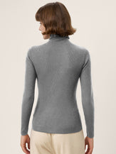 100% Extra-Fine Merino Wool Turtleneck Knit Sweater JOLENE by LINTICO for women