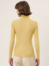 100% Extra-Fine Merino Wool Turtleneck Knit Sweater JOLENE by LINTICO for women