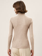 100% Extra-Fine Merino Wool Turtleneck Knit Sweater JOLENE by LINTICO for women