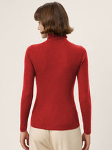 100% Extra-Fine Merino Wool Turtleneck Knit Sweater JOLENE by LINTICO for women