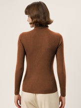 100% Extra-Fine Merino Wool Turtleneck Knit Sweater JOLENE by LINTICO for women