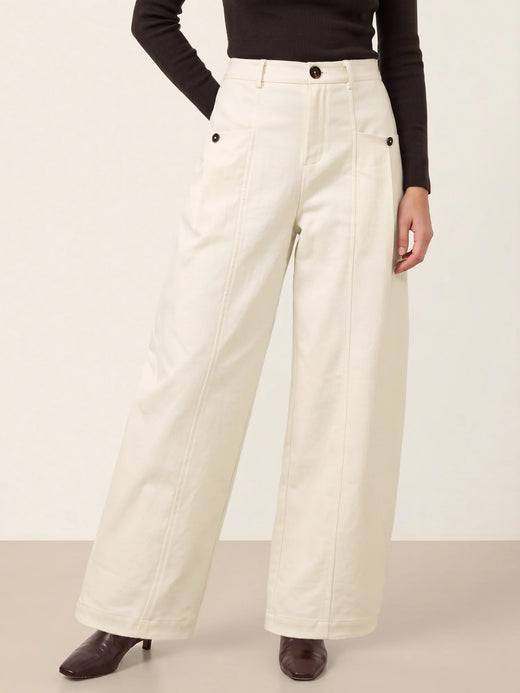 High Waist Curved Leg Cargo Pants LORENA