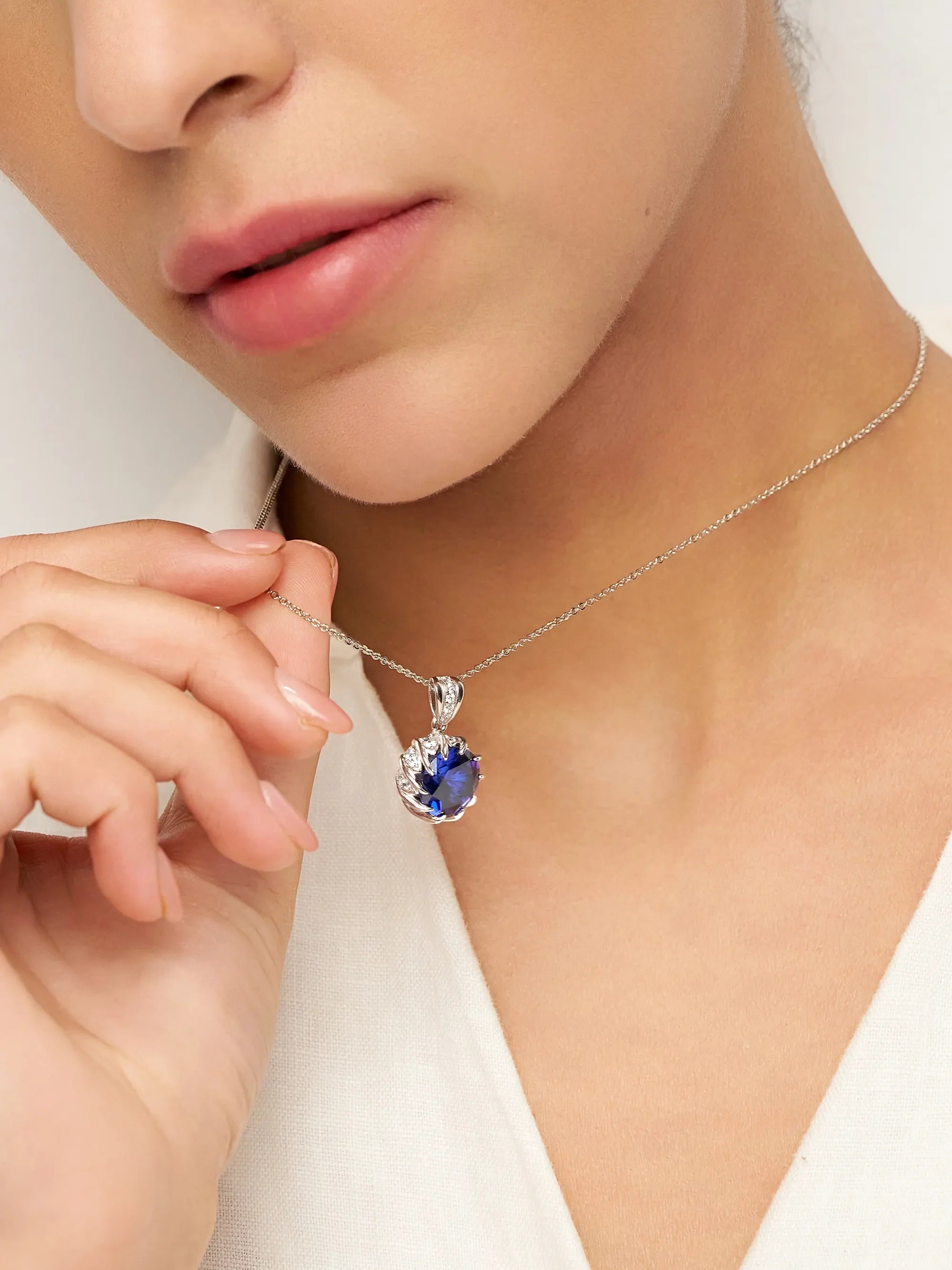 Exquisite Sapphire Necklace - Neptune’S Embrace - One-Size - ACCESSORIES-Jewelry