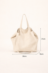 Lightweight Ramie Canvas Large Tote Bag by LINTICO for women