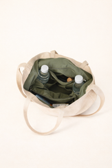 Lightweight Ramie Canvas Large Tote Bag by LINTICO for women