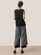Linen Double Layer Handmade Capri Pants STELLA by LINTICO for women