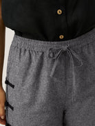 Linen Double Layer Handmade Capri Pants STELLA by LINTICO for women
