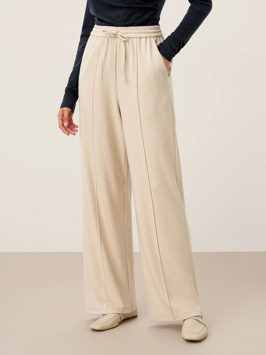 Lyocell-Blend Sculpted Pin-Tuck Drawstring Straight Trousers TAMSIN