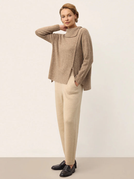 Wool Elastic Waist Tapered Pants ALBINA