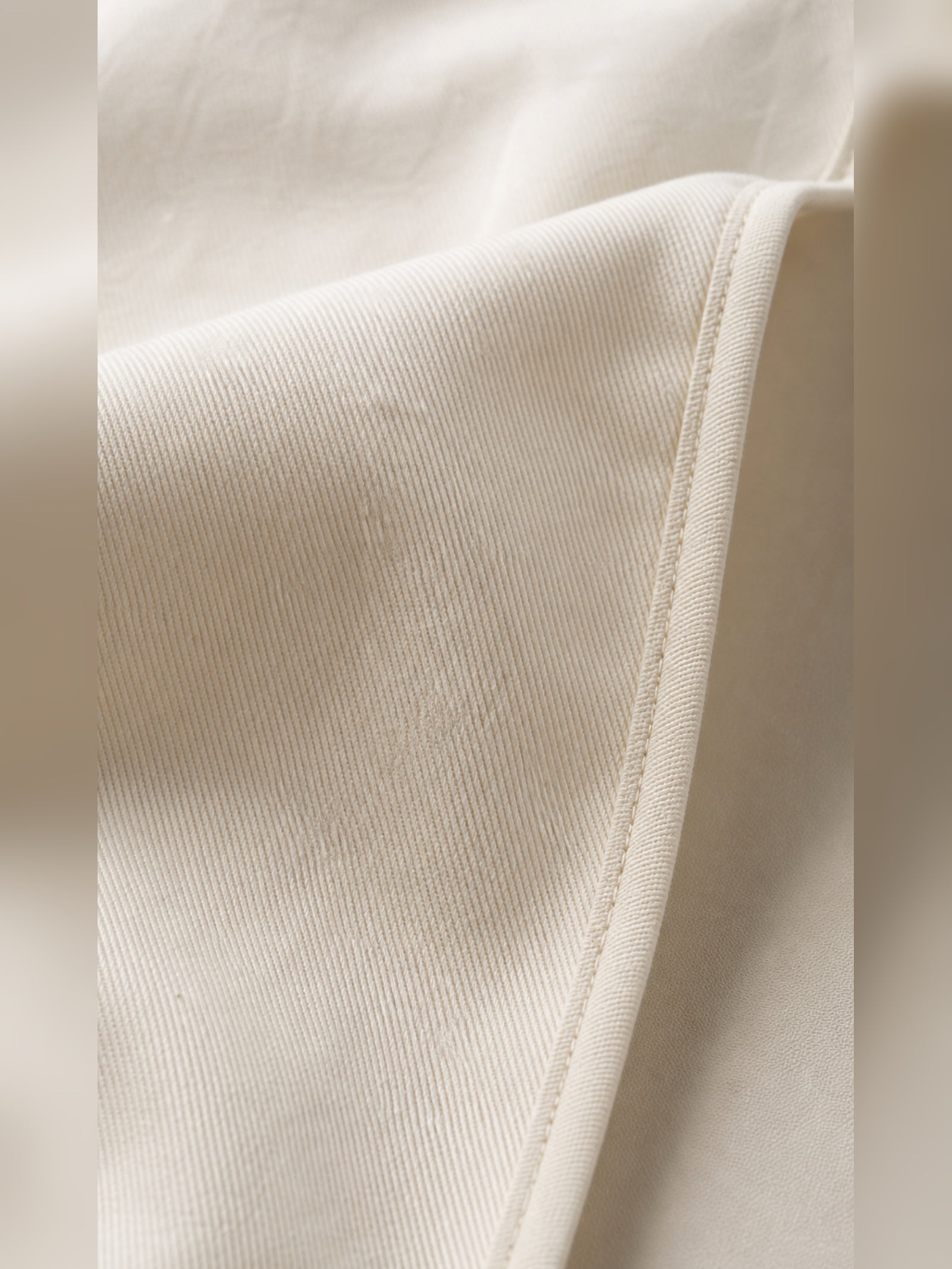 Pale yellow natural cotton hanging garment dust cover by LINTICO
