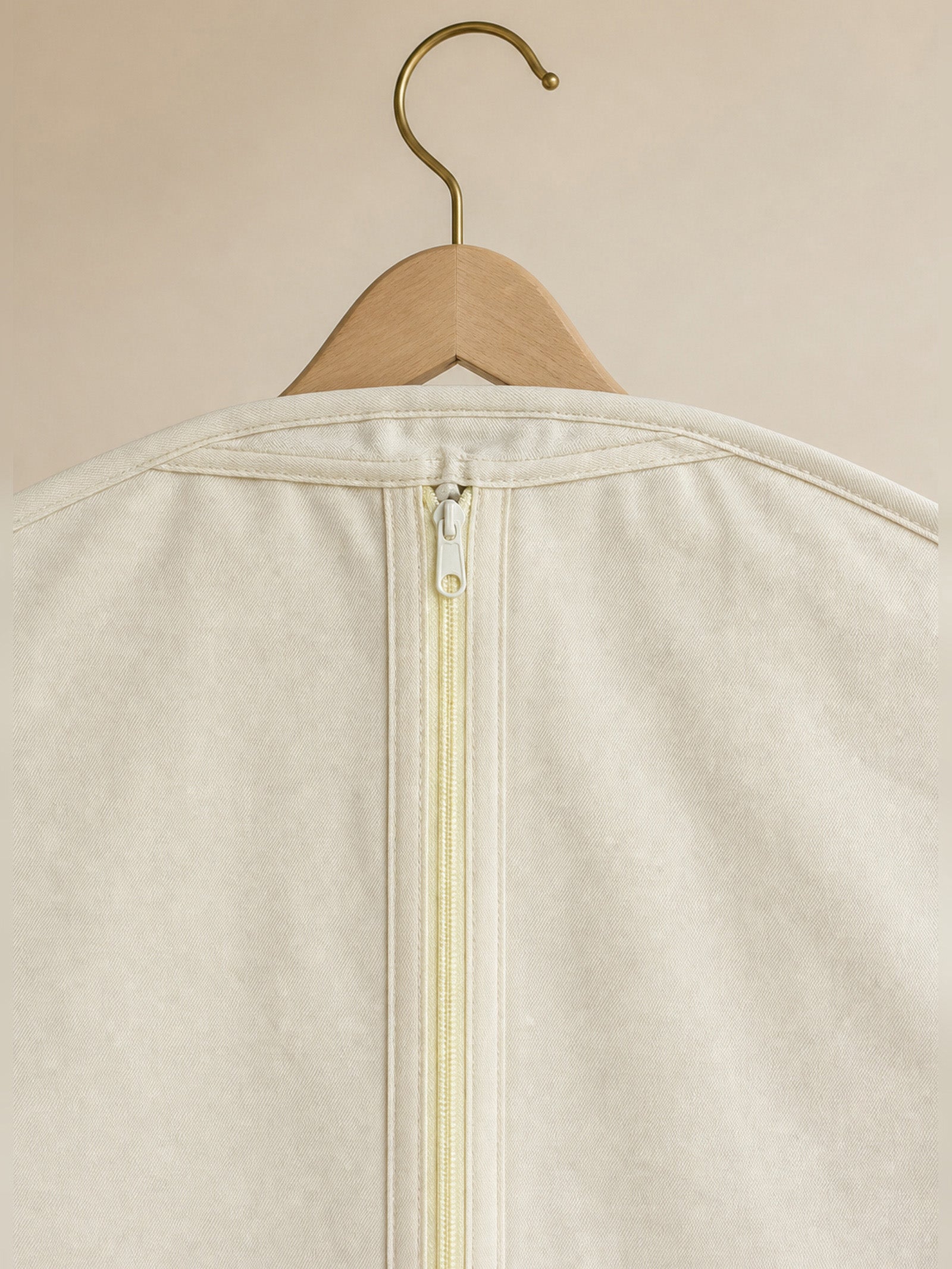 Natural Cotton Hanging Garment Dust Cover by LINTICO