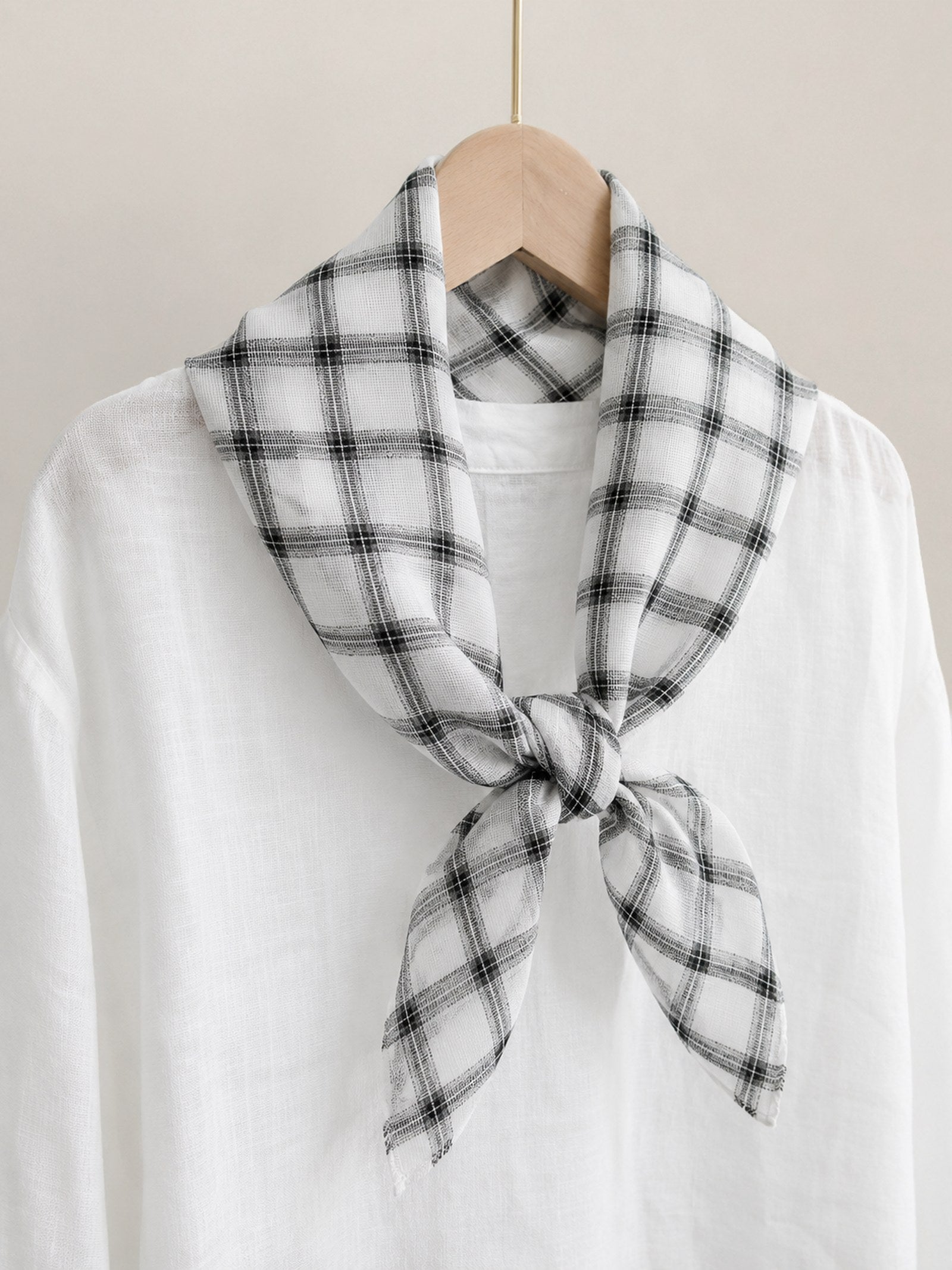 Natural Linen Soft Texture Scarf by LINTICO