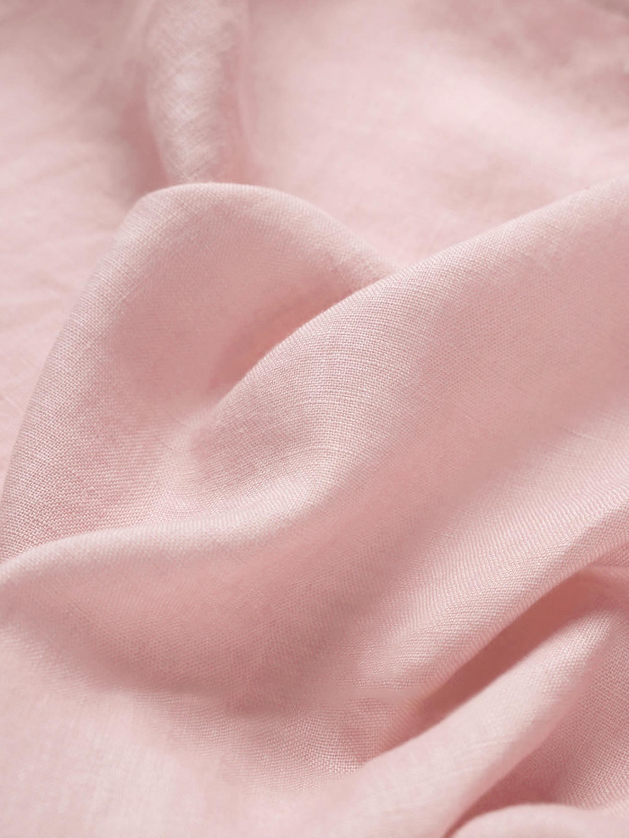 Linen Blend Fabric Light Weight Handcraft Material for DIY and Sewing Projects - Pale Pink / 1 Metre