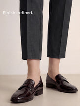 Linen Tailored Straight Cropped Pants LOGAN by LINTICO for women