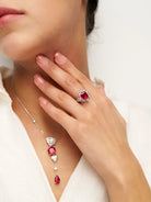 Exquisite Ruby Necklace - Veil - One-Size - ACCESSORIES-Jewelry