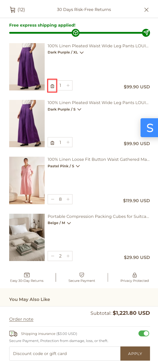 5. How do I remove an item from my shopping cart?