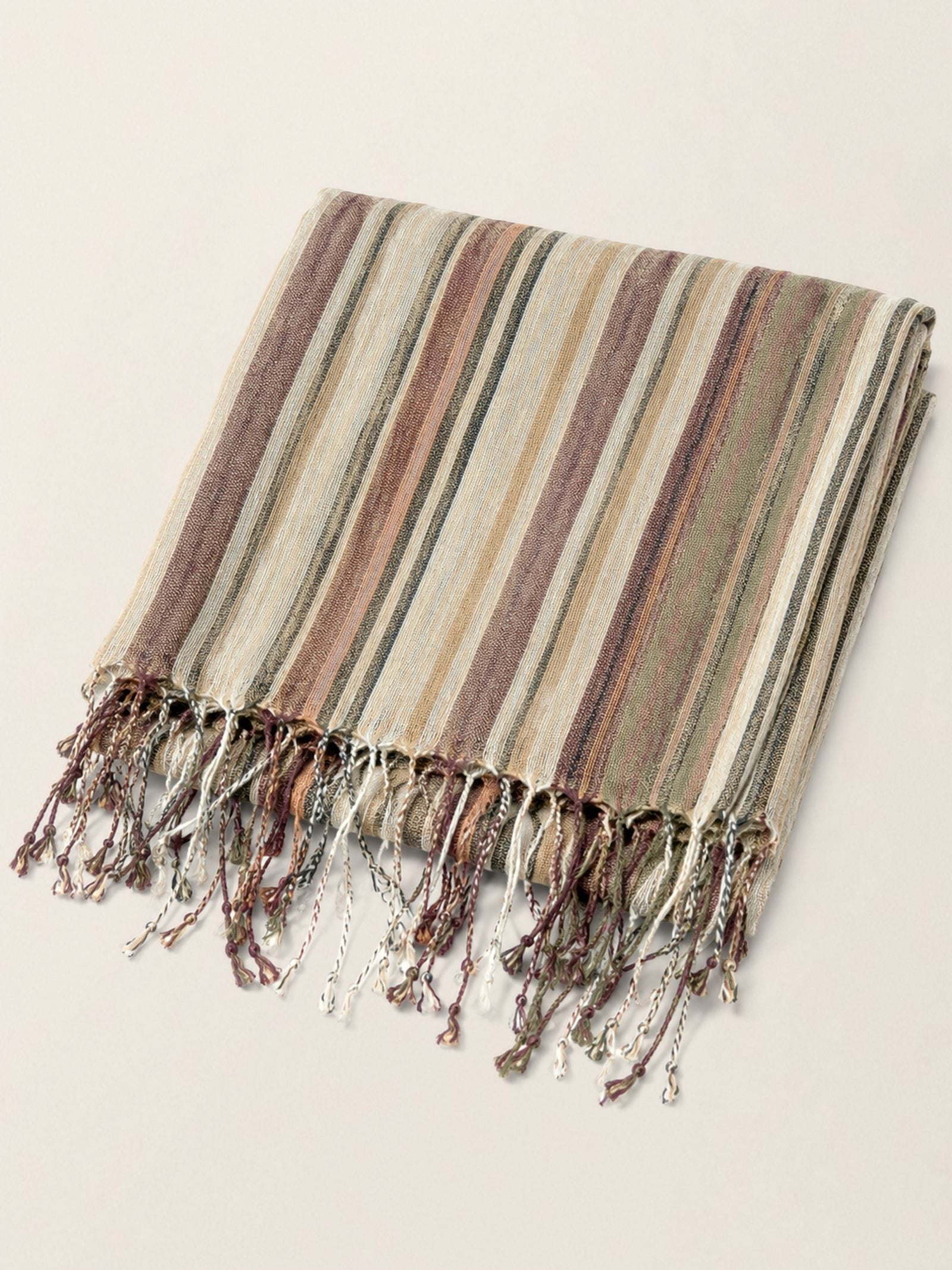 Textured Linen Lightweight Wrap Scarf by LINTICO