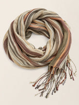 Textured Linen Lightweight Wrap Scarf by LINTICO
