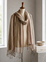 Textured Linen Lightweight Wrap Scarf by LINTICO