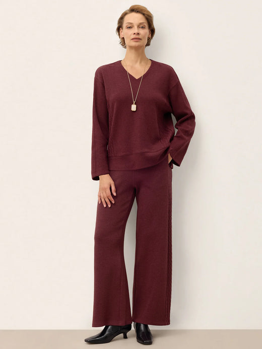 Textured Straight Leg Pants IMOGEN