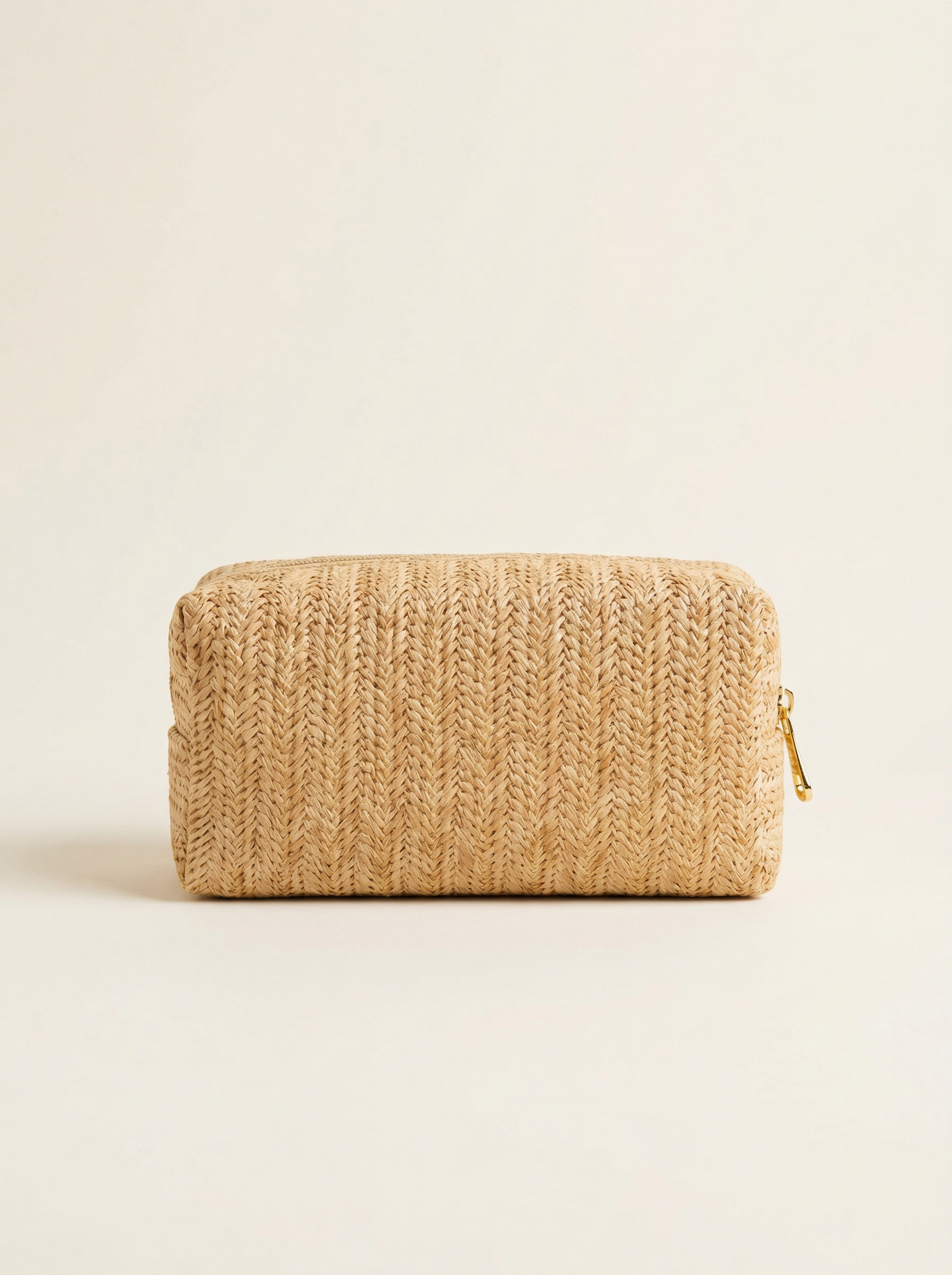 Vintage Woven Straw Makeup Bag Travel Cosmetic Toiletry Organizer Pouch by LINTICO for women