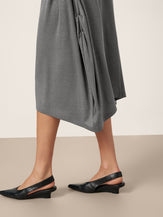 Wool Cocoon Curved Waist Mini Dress FARRAH by LINTICO for women