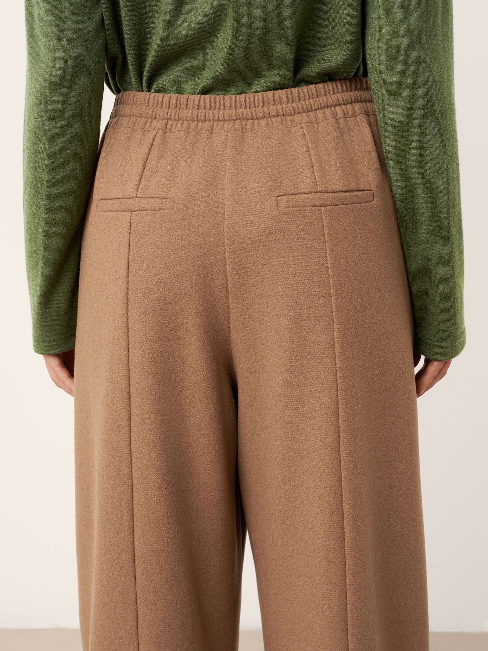 Wool Drawstring Patch Pocket Pants PRISCILLA by LINTICO for women